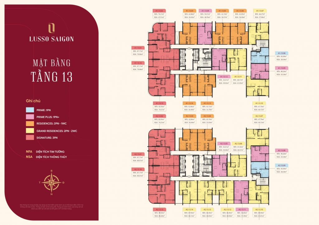 mặt bằng lusso d'arte