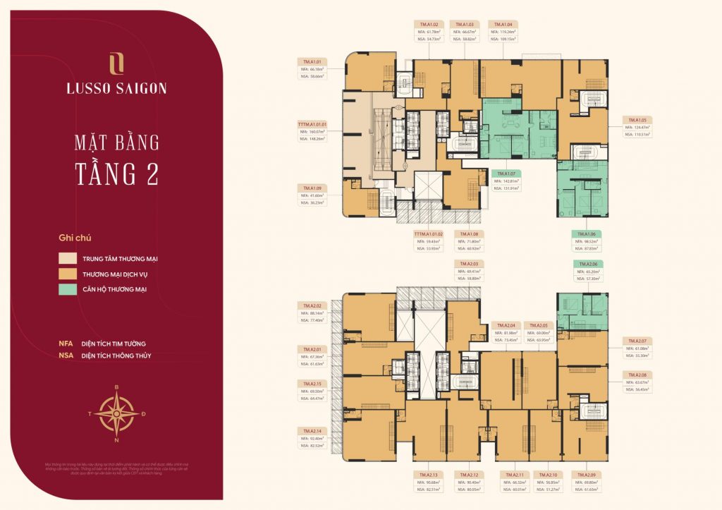 mặt bằng lusso d'arte