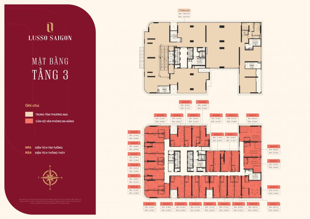 mặt bằng lusso d'arte