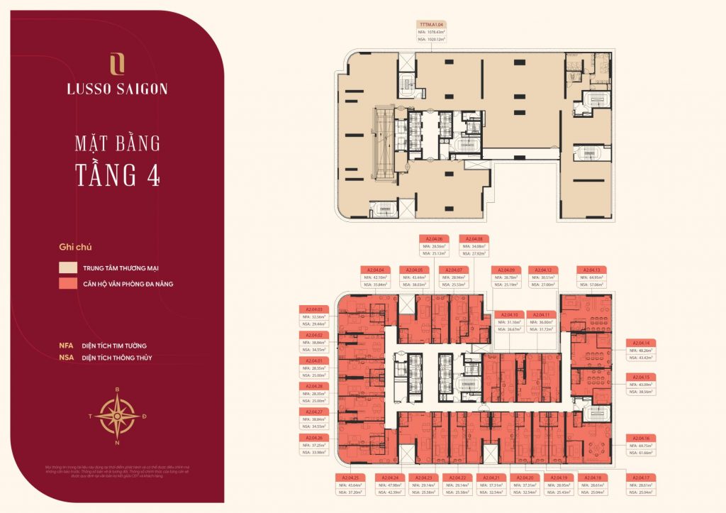 mặt bằng lusso d'arte