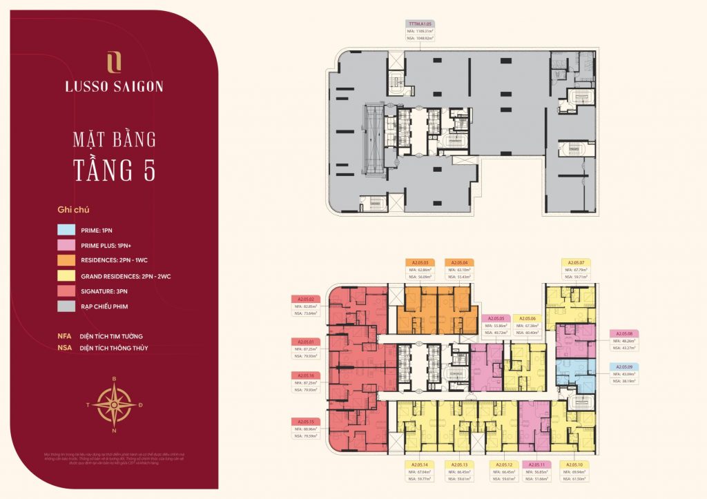 mặt bằng lusso d'arte