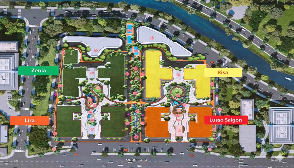 mặt bằng tiện ích nội khu lusso d'arte